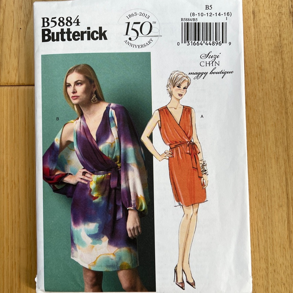 Butterick 5884 Pattern, Suzi Chin maggy boutique